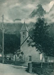 Grupo Chapel e Pala, San Martino di Castrozza, Dolomitas, Itália, 1927