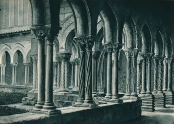 Claustros do mosteiro beneditino, Monreale, Sicília, Itália, 1927