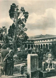 Jardim no Museu dos Banhos de Diocleciano, Roma, Itália, c1926 1927
