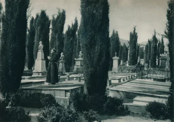 Parte do cemitério, Palermo, Sicília, Itália, 1927