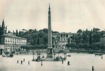 Piazza del Popolo e o Monte Pinciano, Roma, Itália, 1927
