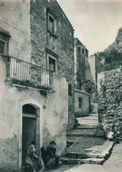Rua em Taormina, Sicília, Itália, 1927