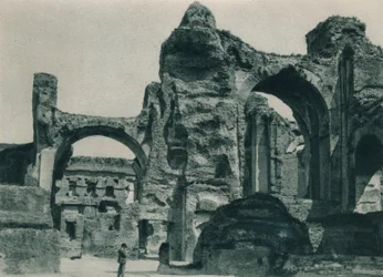 Os banhos de Caracalla, Roma, Itália, 1927