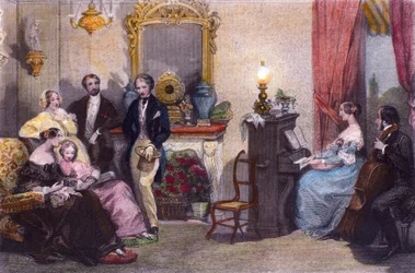 Concerto em família, Cena de In Summer em Paris por Jules Janin, de Eugene Lami