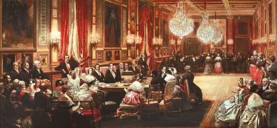 França, Versalhes, Concerto em Honra da Rainha Vitória do Reino Unido no Salão de Espelhos do Château d