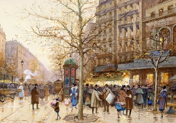 Uma cena de rua de Paris