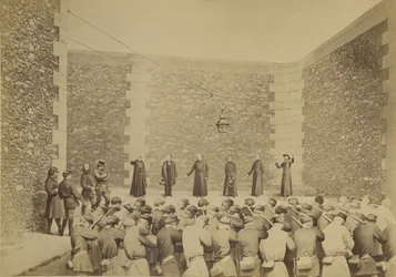 Execução de reféns, prisão de La Roquette, 24 de maio de 1871, 1870-71.