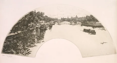 Fan, The Seine visto da Pont Royal (Éventail, La Seine vue du Pont Royal)