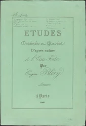 Etudes dessinées et gravées d