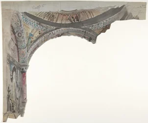 Projeto para um cenário na Ópera, Paris, 1830-90.