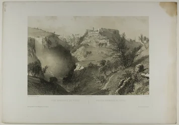 Vista geral de Tivoli, placa dezessete de Italie Monumentale et Pittoresque