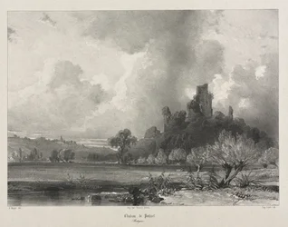 Viagens pitorescas e românticas na França antiga. Bretanha: Chateau de Penhoet.