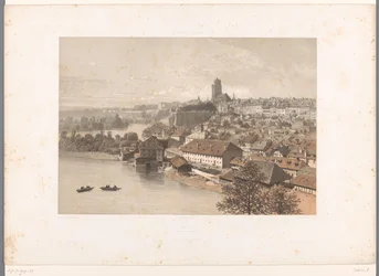 Vista de Berna Berna (título no objeto) Rostos na Suíça e Savoy (título da série) La Suisse et la Savoie (título da série no objeto)