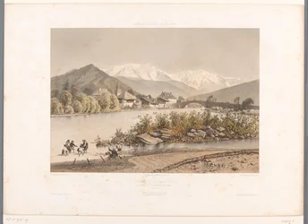 Zicht op Saint-Martin-sur-Arve en de Mont Blanc
St. Martin e Mont Blanc (título sobre o objecto)
Gezichten em Zwitserland, Savoye en Tirol (título da série)
Suíça, Sabóia e Tirol (título da série sobre o objecto)