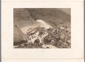 Vista de um torrent em Servoz Le torrent noir près Servoz (título no objeto) Faces na Suíça e Savoy (título da série) La Suisse et la Savoie (título da série no objeto)