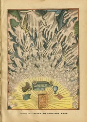Ilustração por Eugene Damblans (1865-1945) em Le Pelerin, 28/09/30 - Dois milhões de mãos - Imprensa/Mídia, Automóvel, Religião Fé, Pelerin (Almanaque), Catolicismo Católico - Principal
