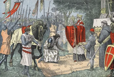 Philippe Auguste antes da Batalha de Bouvines em 27 de julho