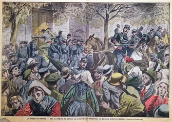 Expulsão dos sacerdotes de seus presbitérios em Finistere, Bretanha, ilustração da revista &39;Le Pelerin&39;, 27 de outubro de 1907