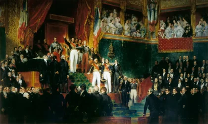 Louis-Philippe I é empossado como rei perante a Câmara dos Deputados, 9 de agosto de 1830
