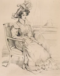 Retrato de Harriet Smithson, atriz irlandesa e primeira esposa do compositor francês Hector Berlioz
