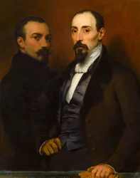 Auto-retrato com seu filho Achille, 1836.