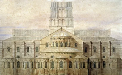 Basílica de São Sernin, abside, Toulouse, c.1845 (ilustração)