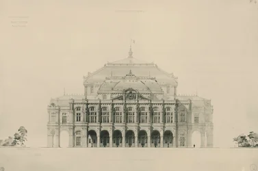 França, Paris, Projetos apresentados por Viollet le Duc em concurso para a construção da nova casa de ópera de Paris