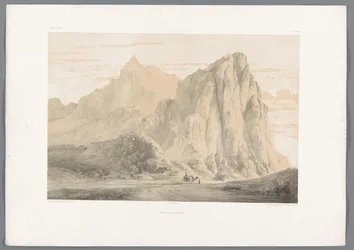Berg Behistun no Irão
Mont Bi-Sutoun (título sobre o objecto)
Perzische landschappen (título da série)
Perse moderne (título da série)