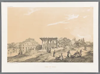 Vista de um edifício em Isfahan, Irão
Kiosque des miroirs Ispahan (título sobre o objecto)
Paisagens persas (título da série)
Perse moderne (título da série)