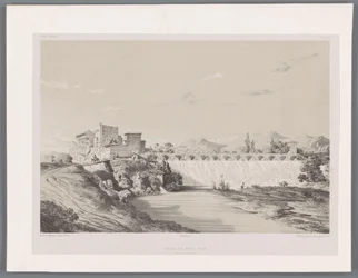 Cachoeira da Banda Amir na planície de Persépolis Chûte du Bend-Amir plaine de Persépolis (título no objeto) Paisagens persas (título da série) Perse moderna (título da série)