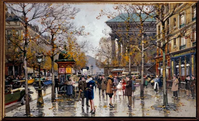 Vista do boulevard des Italians em Paris Pintura de Eugene Galien Leloue (Galien-Leloue) (1854-1941) Cholet do século XX, Musee des Beaux Arts