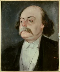 Retrato de Gustave Flaubert (1821 - 1880), escritor francês, cerca de 1865. Pintura de Eugene Giraud (1806-1881)