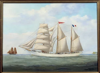 Le trois matats Saint Simon Pintura de Eugene Margueritte-Grandin dit Eugene Grandin (1833-1916) 1908 Dom. 0,6x0,8 m Fecamp, Museu da Terra Nova