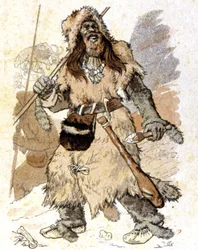 O homem durante o paleolítico, c.1900 (ilustração)
