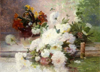 Natureza morta com flores de outono