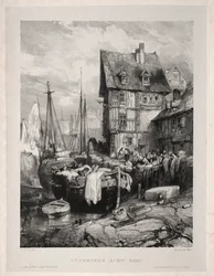 Seis fuzileiros navais: Interior de um porto, 1833.