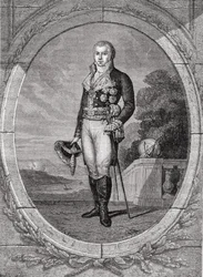 Manuel Godoy e Alvarez de Faria, gravado por Blanpain, de "História da Revolução Francesa" por Louis Blanc (1811-82)