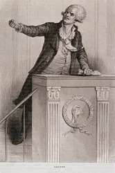 Retrato de Georges Jacques Danton (1759-94) (gravura)