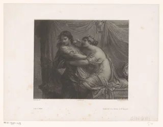 A esposa de José e Potifar Joseph et Putifar (título no objeto) Artistas Antigos e Contemporâneos (título da série) Les artistes anciens et modernes (título da série)