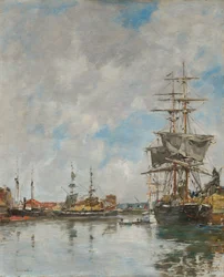A doca de Deauville, 1891.