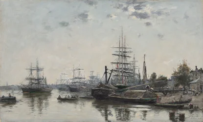 Vista de Bordeaux, do Quai des Chartrons, 1874.