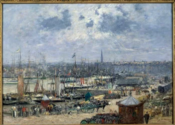 Vista do porto de Bordeaux Pintura de Eugene Louis Boudin (1824-1898) 1874 Sol. 0,7x1,02 m Paris, musee d