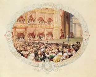 Interior do Teatro de Sua Majestade, perto da temporada de 1841 - Adeus Mlle Rachel