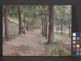 Cena de rua (óleo sobre painel)