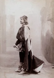 O comediante francês Dauvillier, c. 1900, foto de Eugene Pirou