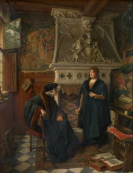 Erasmus e Quentin Matsys (óleo sobre tela)