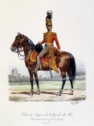 Chevau-Légers da guarda do rei, 1ª classe Maréchal-des-Logis, 1814-15