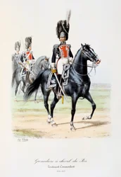 Granadeiros de Cavalos do Rei, Tenente-Comandante, 1814-15