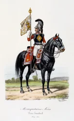 Mosqueteiros negros, porta-estandarte, 1814-15