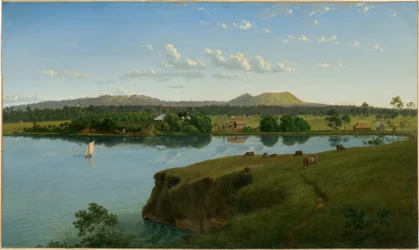 Purrumbete do outro lado do lago